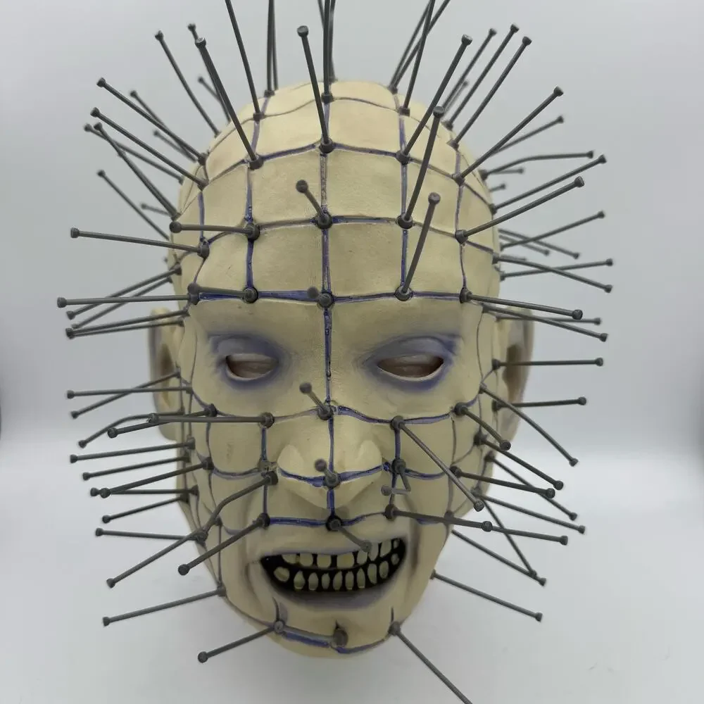 Reel Games Hellraiser Pinhead Latex Mask 2009 Horror Movie Prop Costume